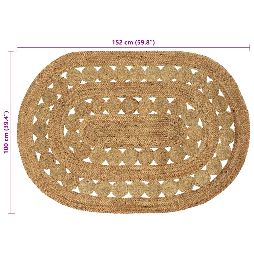 Bereichsteppiche Natur 100 x 152 cm Jute