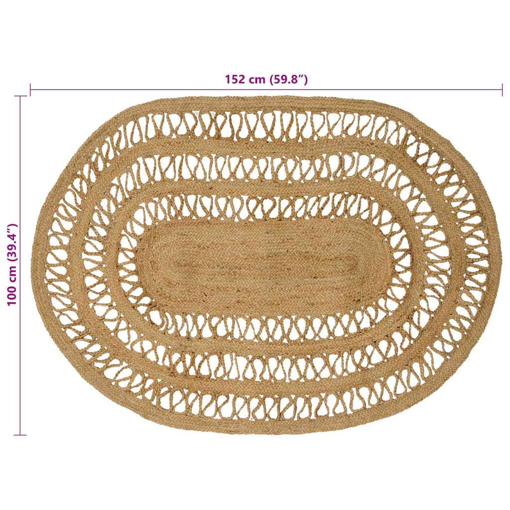 Bereichsteppiche Natur 100 x 152 cm Jute