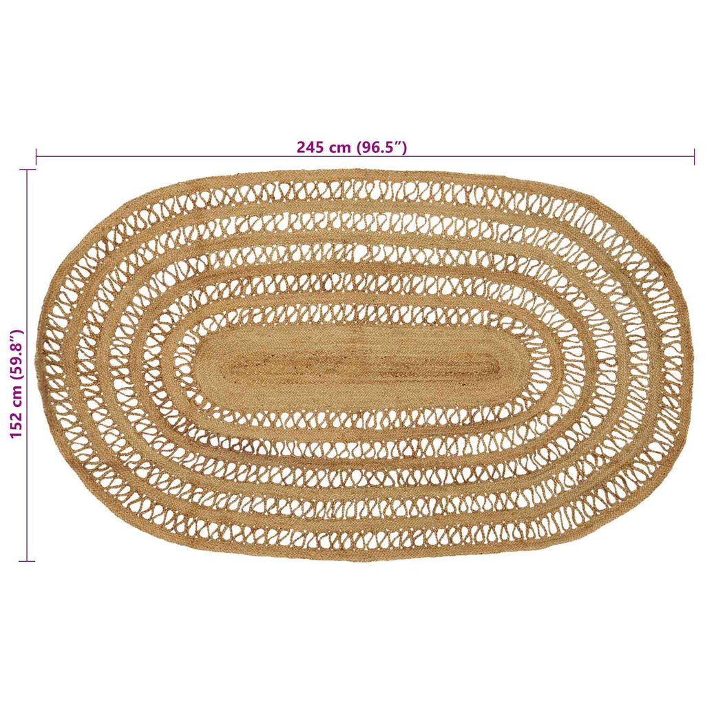 Bereichsteppiche Natur 152 x 245 cm Jute