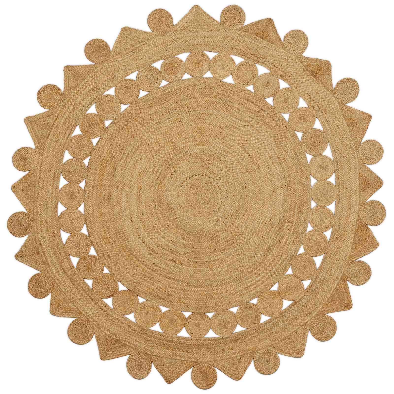 Bereichsteppiche Natur Ø 240 cm Jute