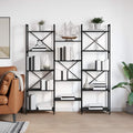 Bücherregal Schwarz Eichen-Optik 156 x 25 x 167 cm