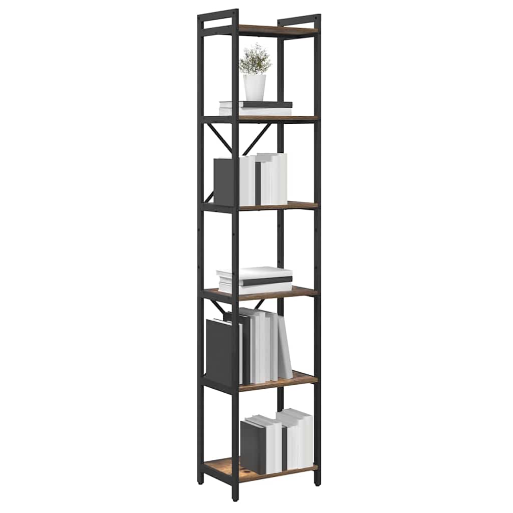 Bücherregal Geräucherte Eiche 40 x 30 x 189,5 cm Holzwerkstoff