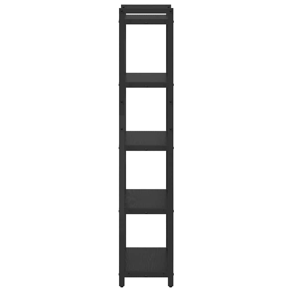 Bücherregal Schwarz Eichen-Optik 40 x 30 x 155 cm Holzwerkstoff