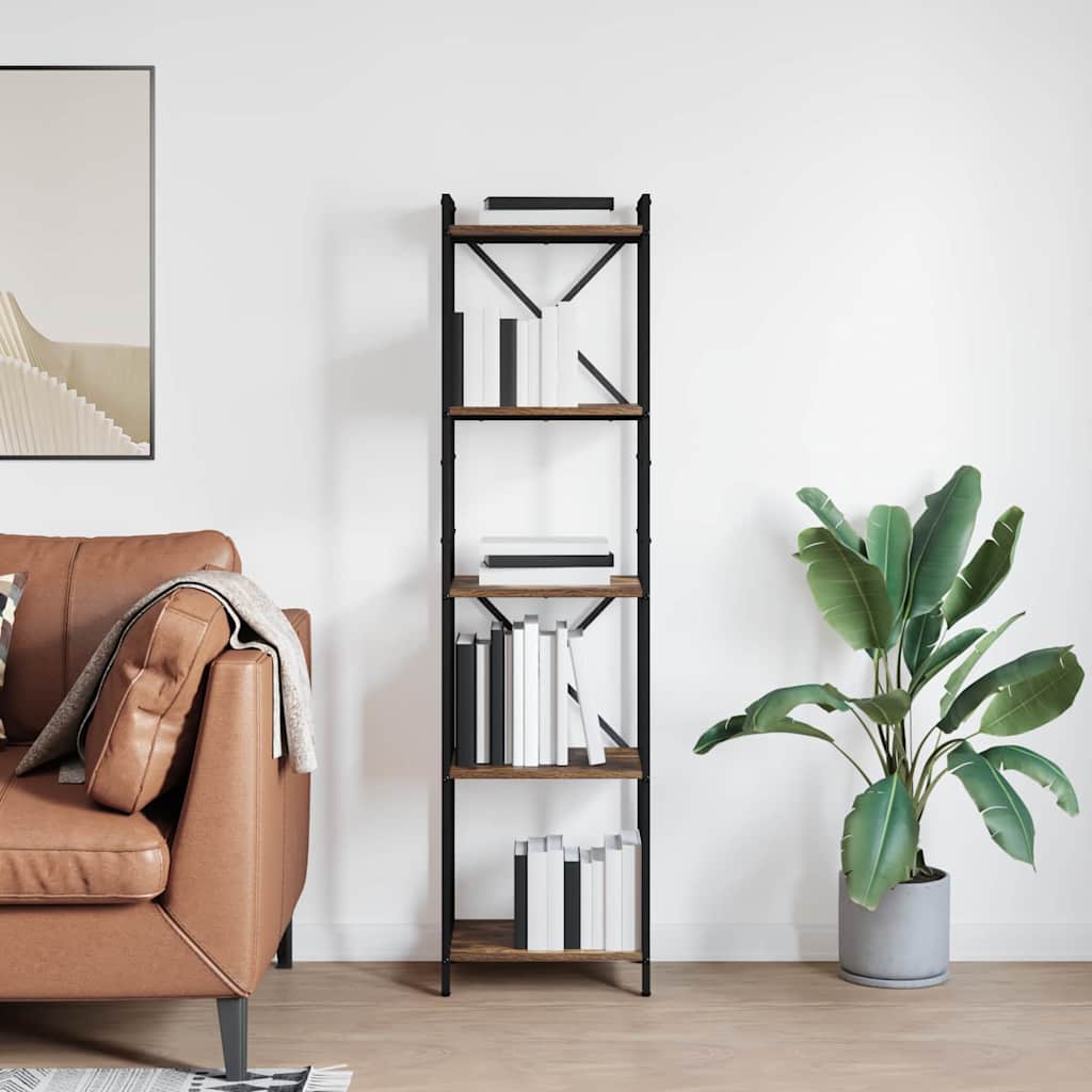 Bücherregal Geräucherte Eiche 40 x 30 x 155 cm Holzwerkstoff