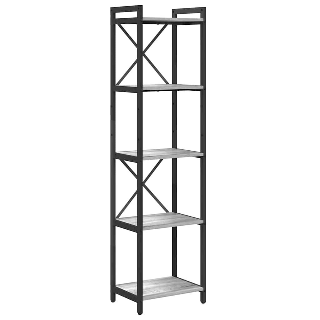 Bücherregal Grau Sonoma 40 x 30 x 155 cm Holzwerkstoff