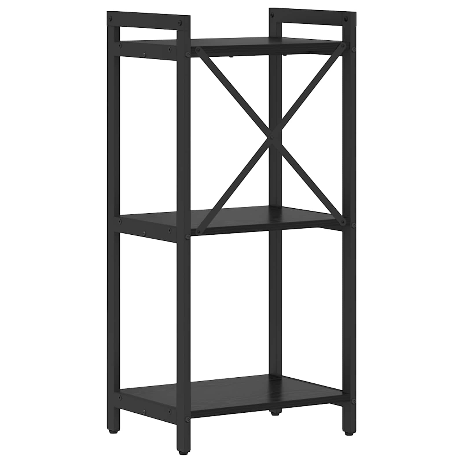 Bücherregal Schwarz Eichen-Optik 40 x 30 x 85 cm Holzwerkstoff