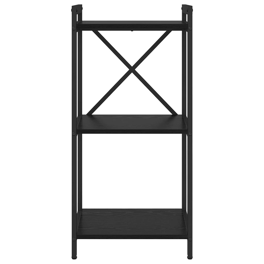 Bücherregal Schwarz Eichen-Optik 40 x 30 x 85 cm Holzwerkstoff