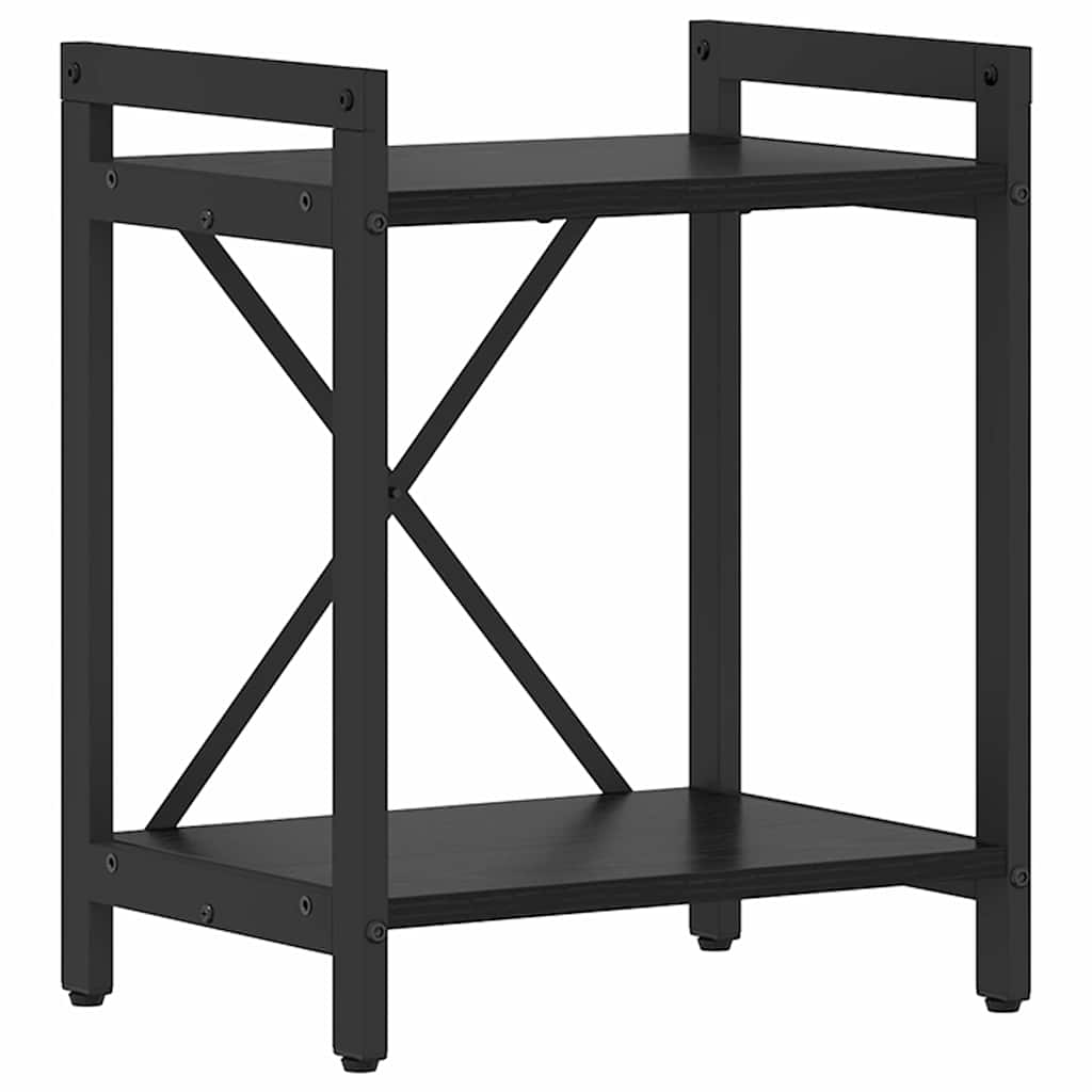 Bücherregal Schwarz Eichen-Optik 40 x 30 x 50 cm Holzwerkstoff