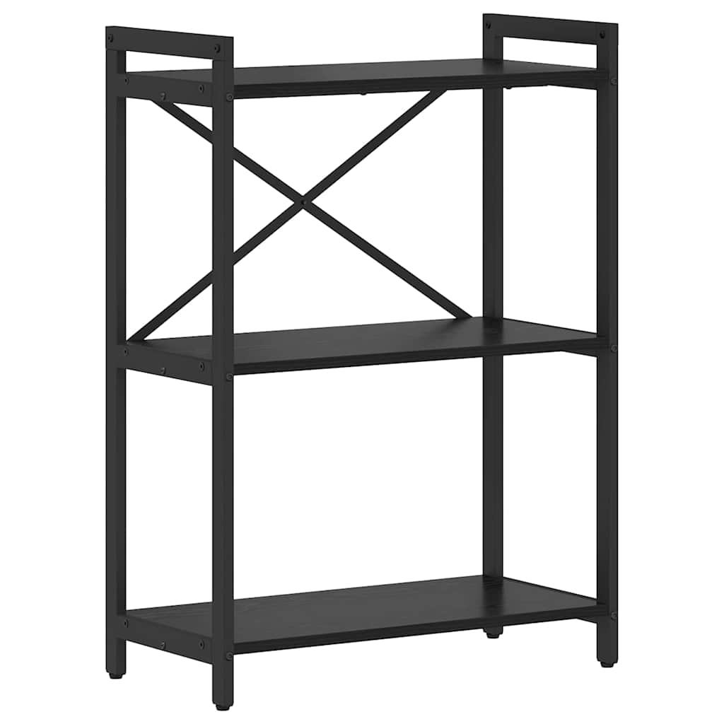 Bücherregal Schwarz Eichen-Optik 60 x 30 x 85 cm Holzwerkstoff