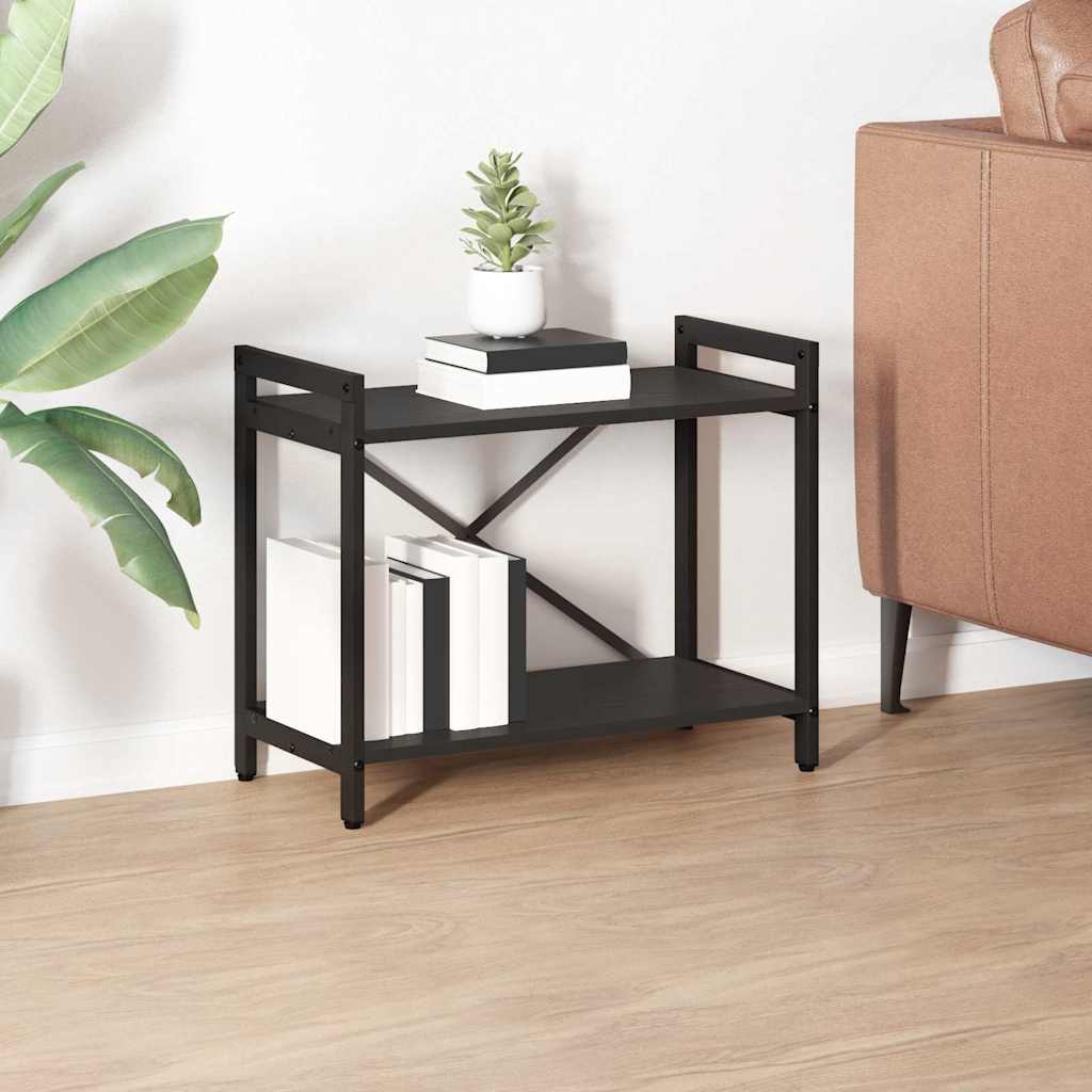 Bücherregal Schwarz Eichen-Optik 60 x 30 x 50 cm Holzwerkstoff