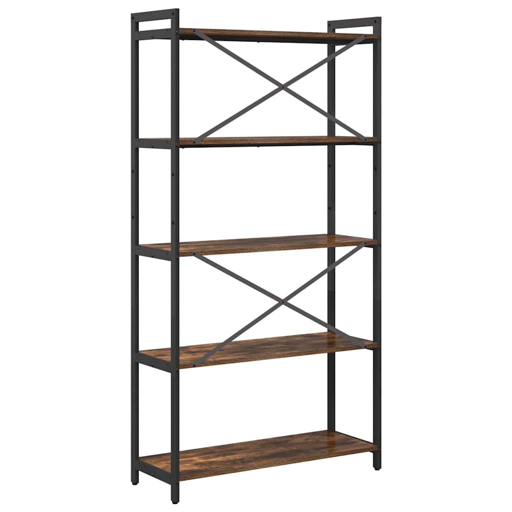 Bücherregal Geräucherte Eiche 80 x 30 x 155 cm Holzwerkstoff
