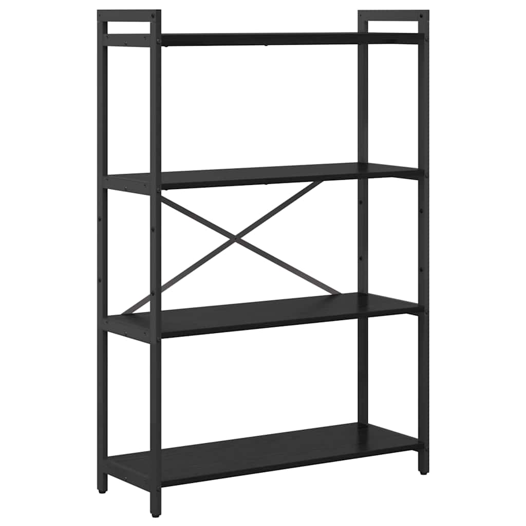 Bücherregal Schwarz Eichen-Optik 80 x 30 x 120 cm Holzwerkstoff