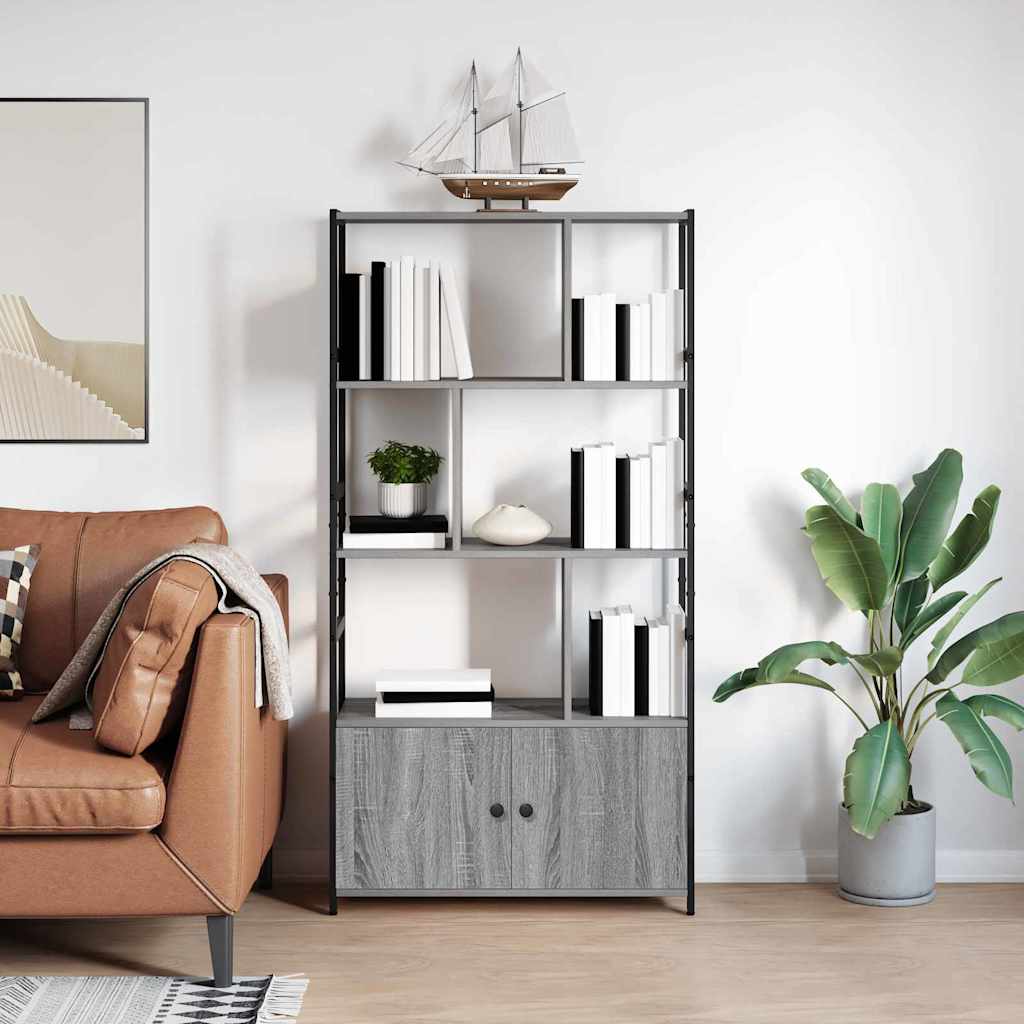 Bücherregal Grau Sonoma 80 x 30 x 155,5 cm Holzwerkstoff
