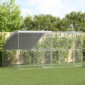 Hühnerkäfig 2 pcs Silber 400 x 200 x 200 cm Stahl und PE