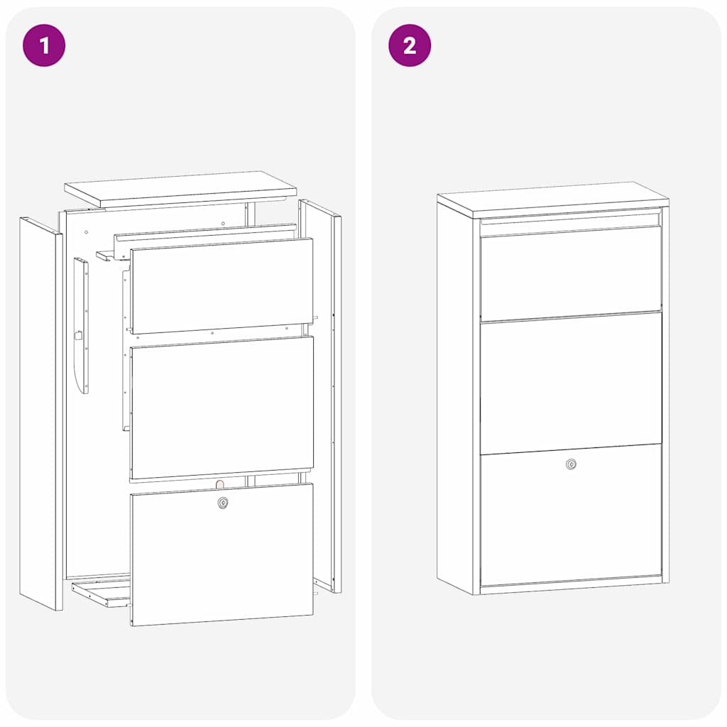 Paketdrop-Box mit Speicher Silber 44 x 22 x 82 cm Edelstahl