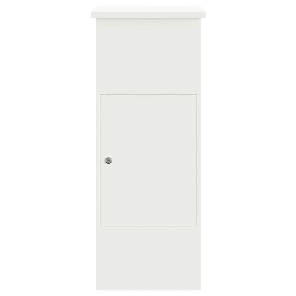 Paketdrop-Box mit Speicher Weiß 44,5 x 29 x 110,5 cm Stahl