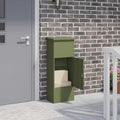 Paketdrop-Box mit Speicher Olivgrün 44,5 x 29 x 110,5 cm Stahl