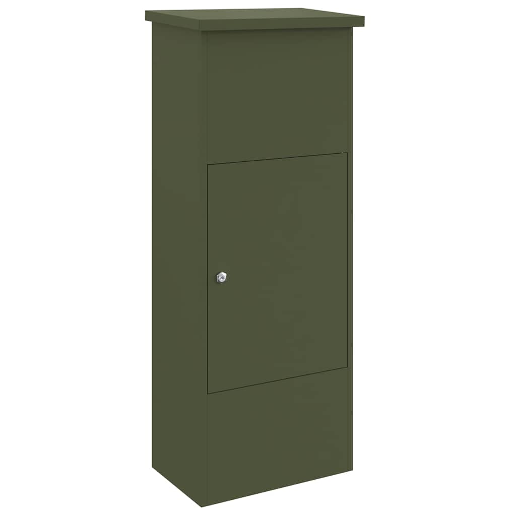Paketdrop-Box mit Speicher Olivgrün 44,5 x 29 x 110,5 cm Stahl