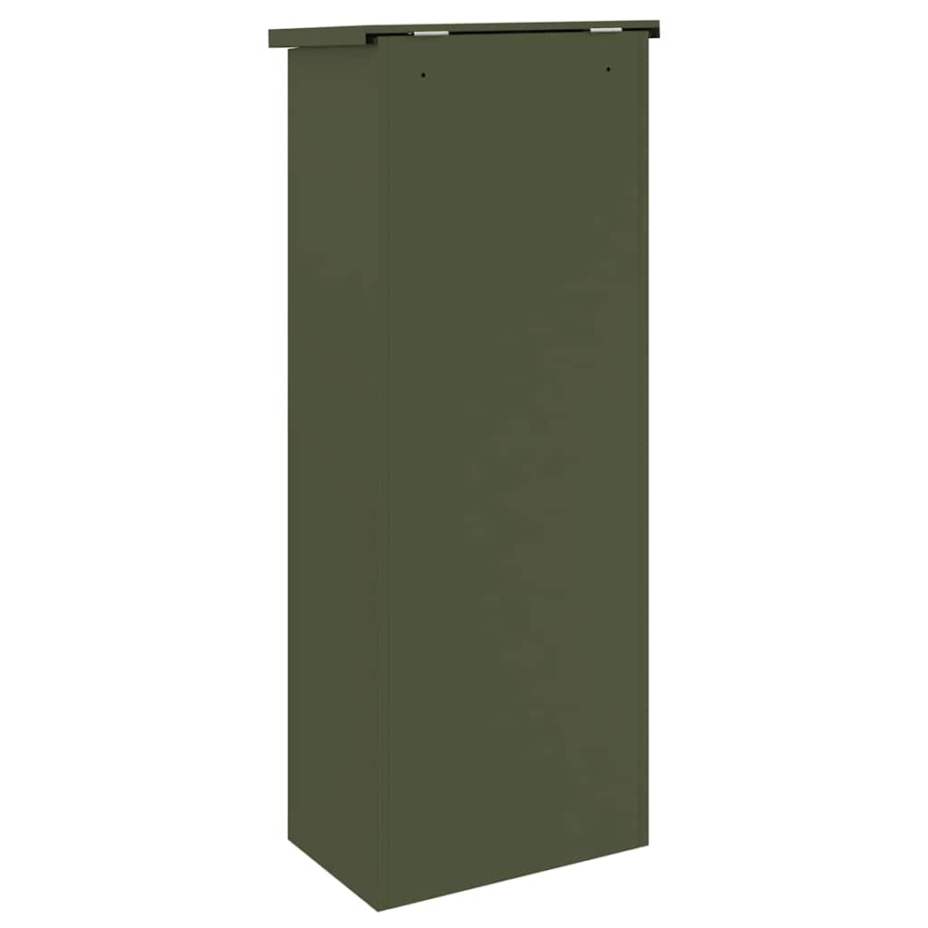 Paketdrop-Box mit Speicher Olivgrün 44,5 x 29 x 110,5 cm Stahl