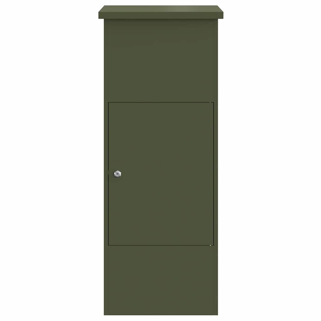 Paketdrop-Box mit Speicher Olivgrün 44,5 x 29 x 110,5 cm Stahl