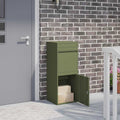 Paketdrop-Box mit Speicher Olivgrün 41 x 38 x 103 cm Stahl