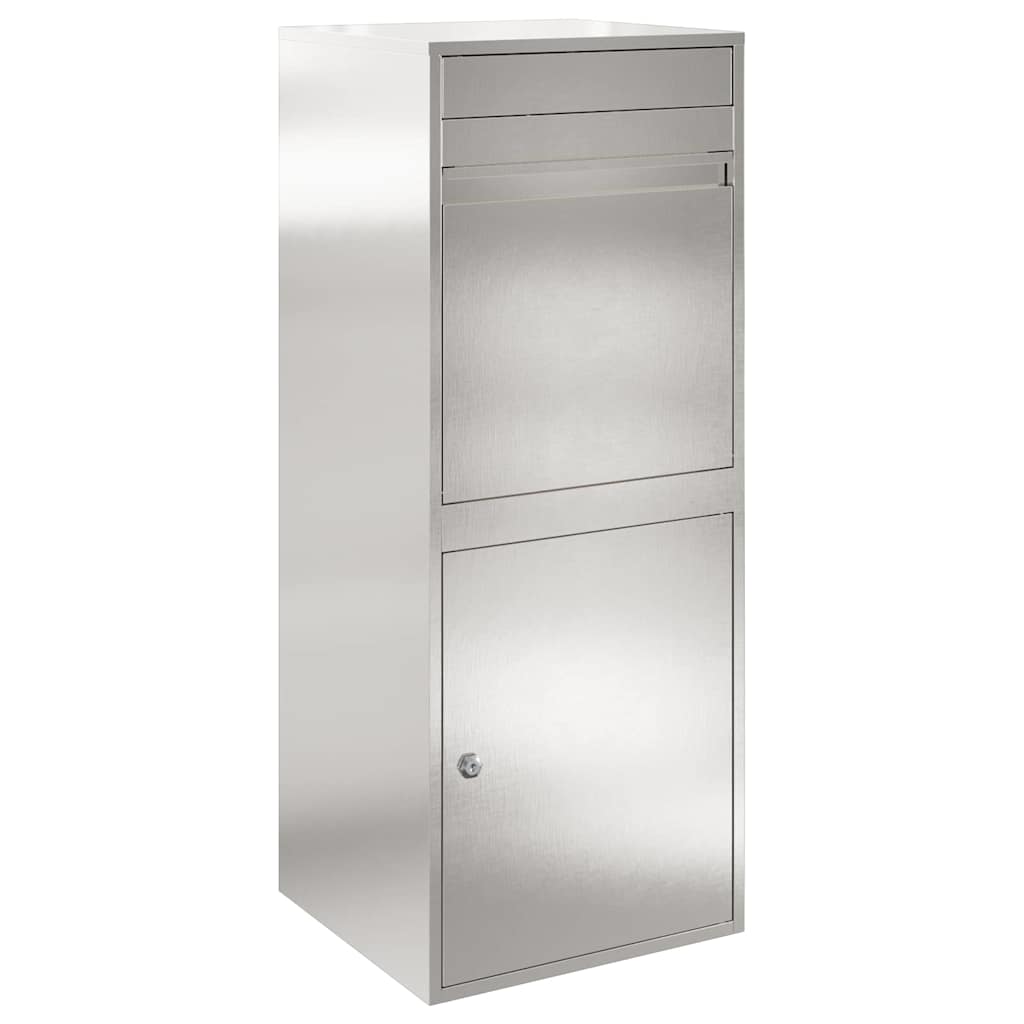 Paketdrop-Box mit Speicher Silber 47,5 x 38 x 59 cm Edelstahl