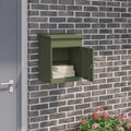 Paketdrop-Box mit Speicher Olivgrün 47,5 x 38 x 59 cm Stahl