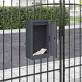 Briefkasten mit Speicher Anthrazit 30 x 20 x 55 cm Stahl