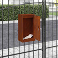Briefkasten mit Speicher Rostig 30 x 20 x 55 cm Wetterfeststahl