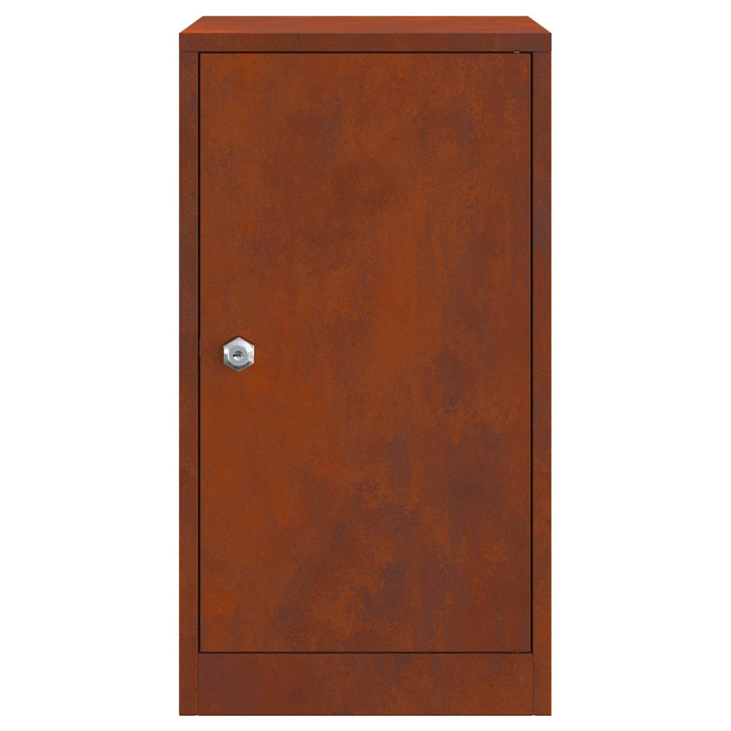 Briefkasten mit Speicher Rostig 30 x 20 x 55 cm Wetterfeststahl
