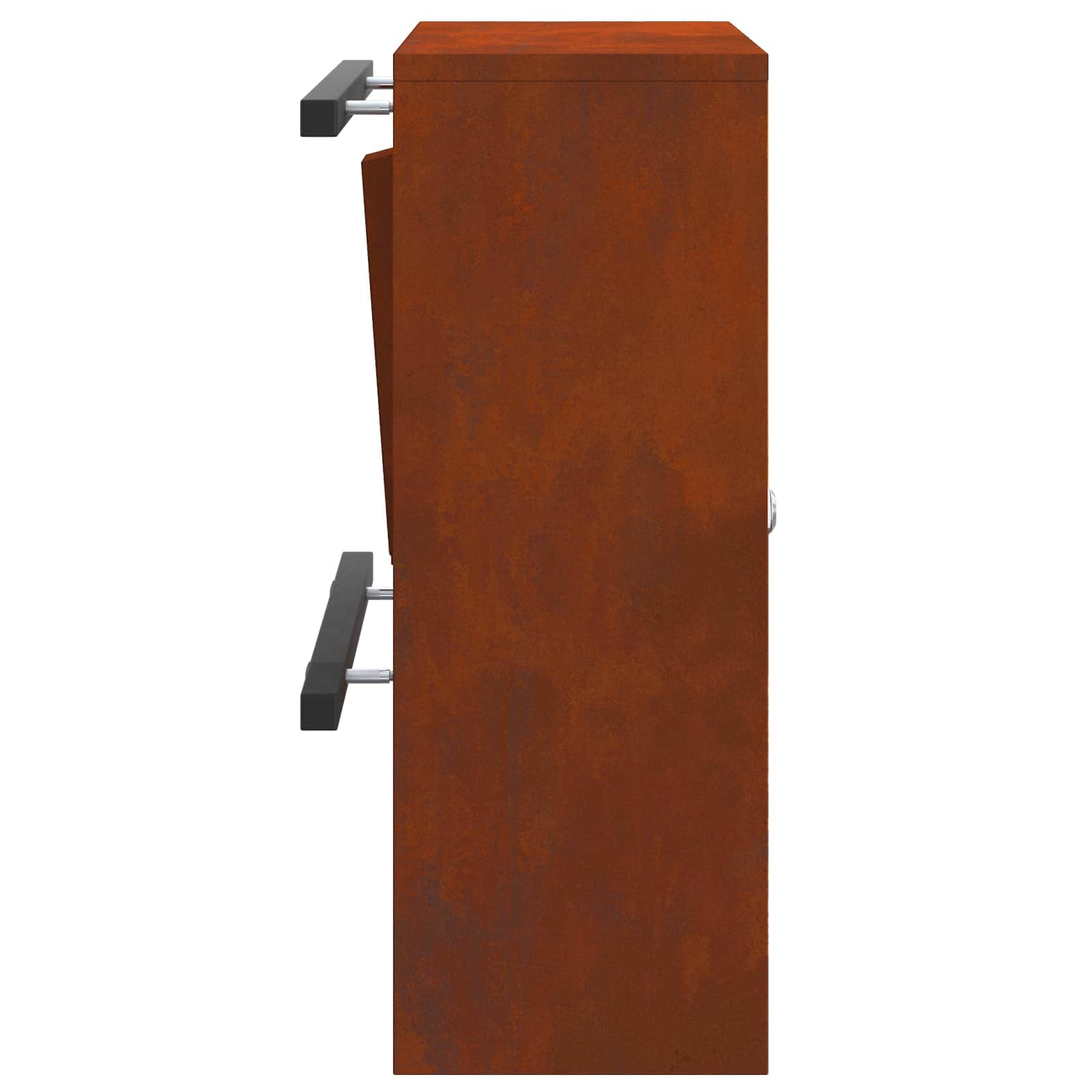 Briefkasten mit Speicher Rostig 30 x 20 x 55 cm Wetterfeststahl