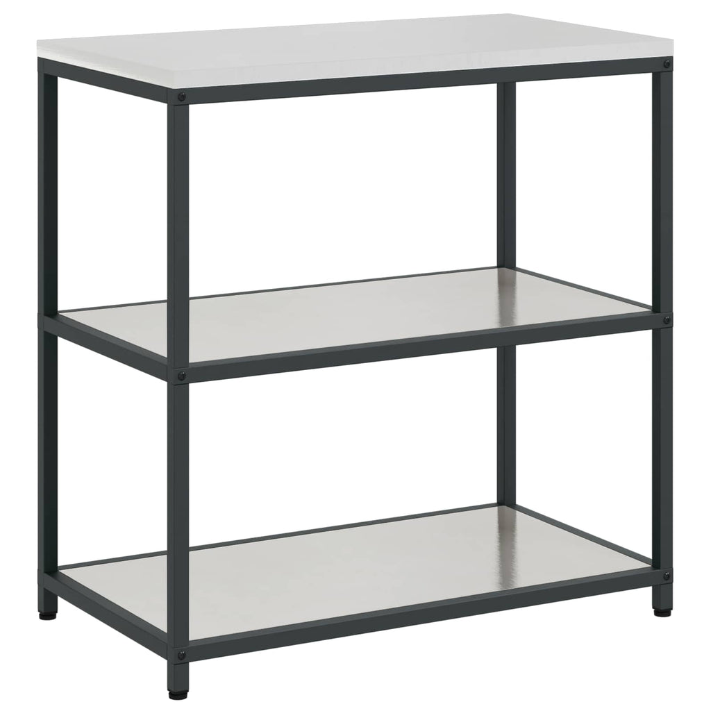 Küchenaufbewahrung HATTEM Silber 90 x 50 x 92 cm Stahl