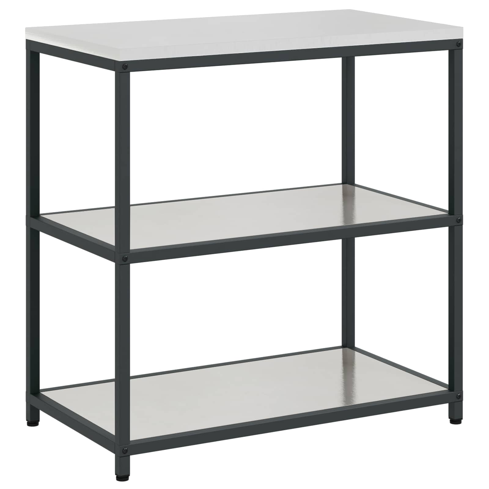 Küchenaufbewahrung HATTEM Silber 90 x 50 x 92 cm Stahl