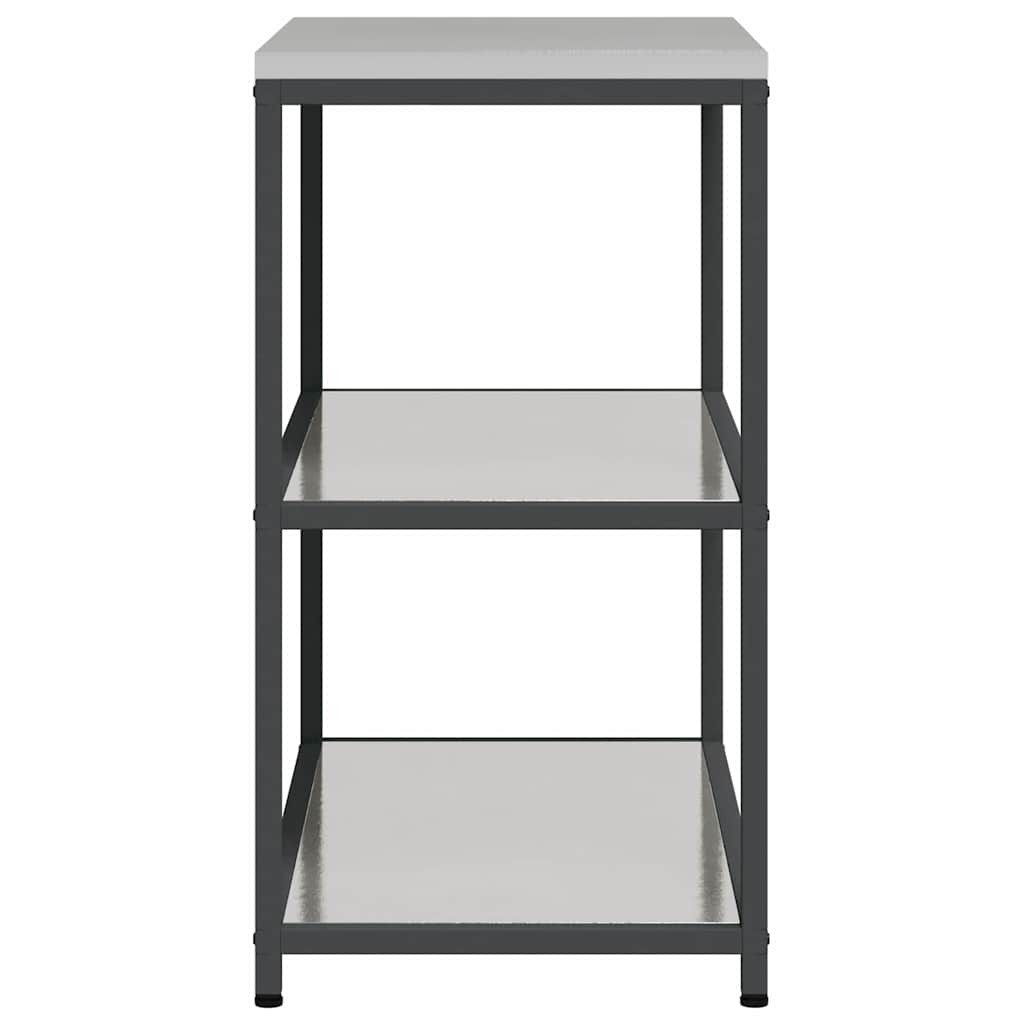 Küchenaufbewahrung HATTEM Silber 90 x 50 x 92 cm Stahl