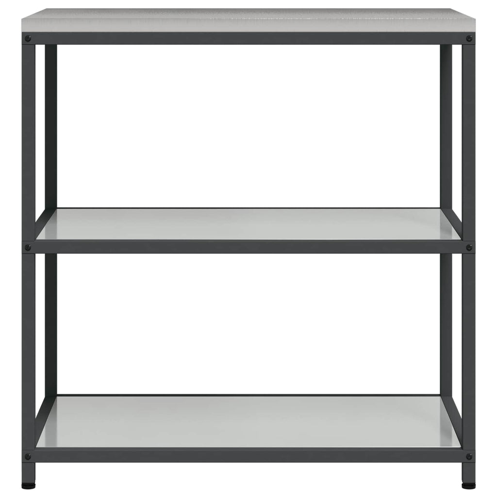 Küchenaufbewahrung HATTEM Silber 90 x 50 x 92 cm Stahl