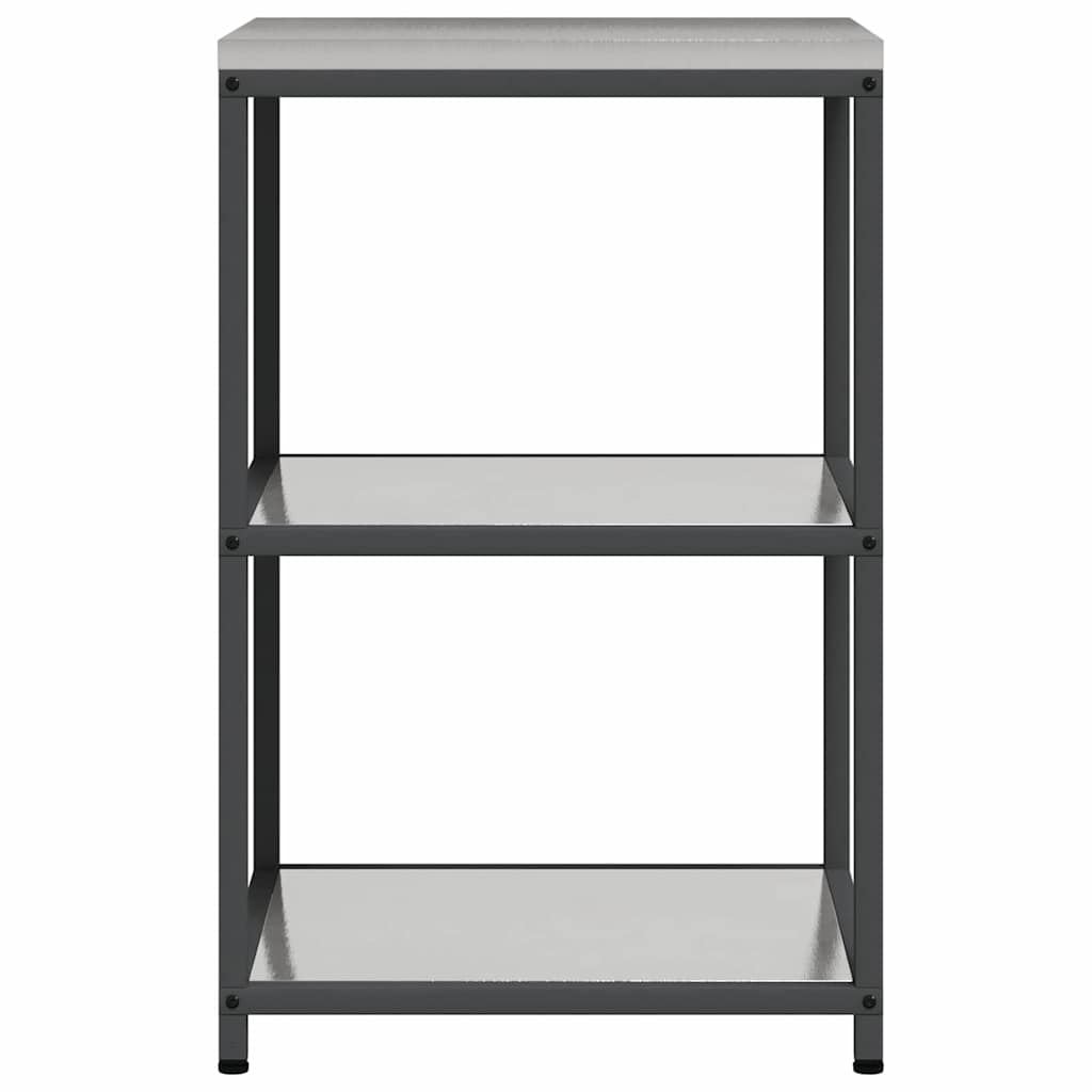Küchenaufbewahrung HATTEM Silber 60 x 50 x 92 cm Stahl