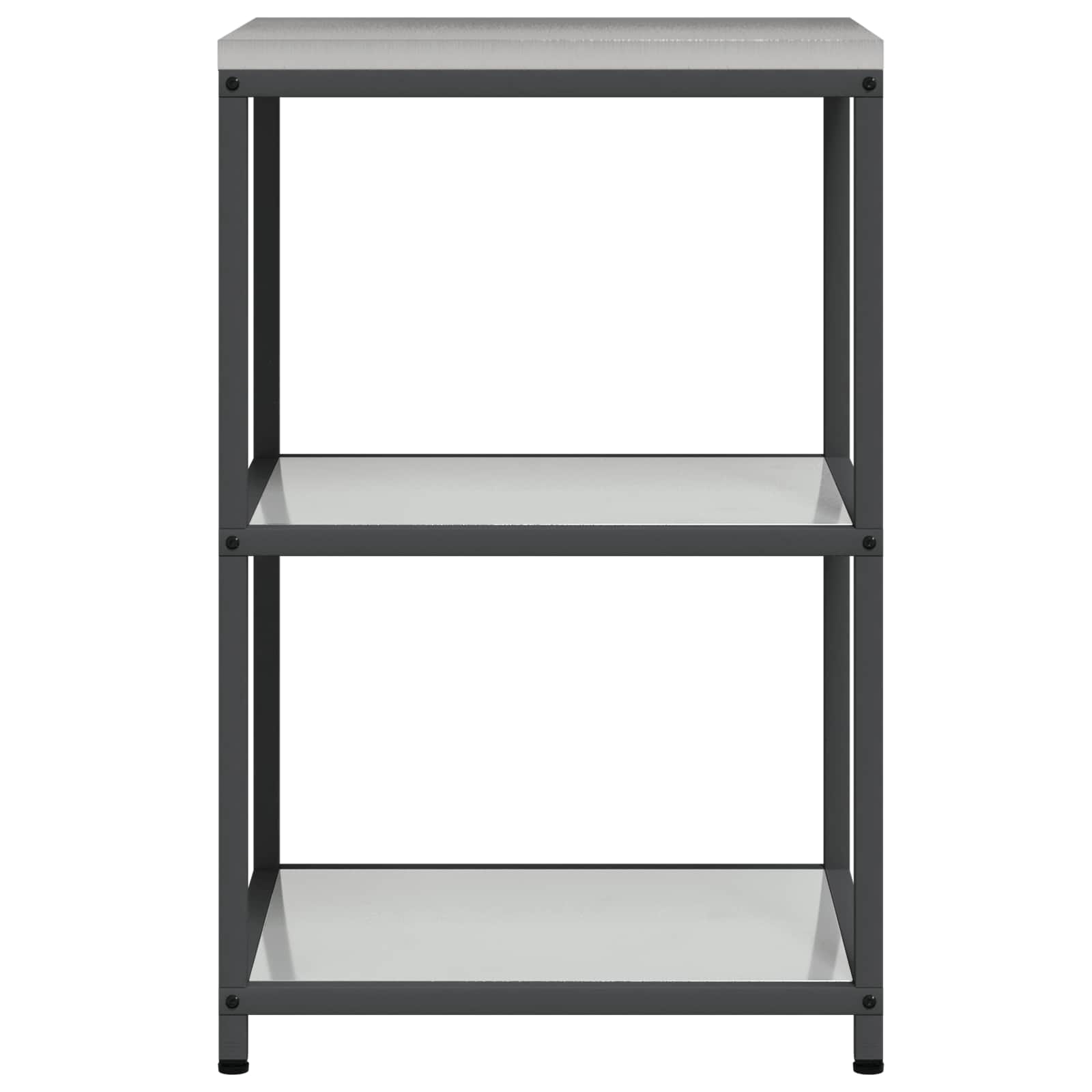 Küchenaufbewahrung HATTEM Silber 60 x 50 x 92 cm Stahl