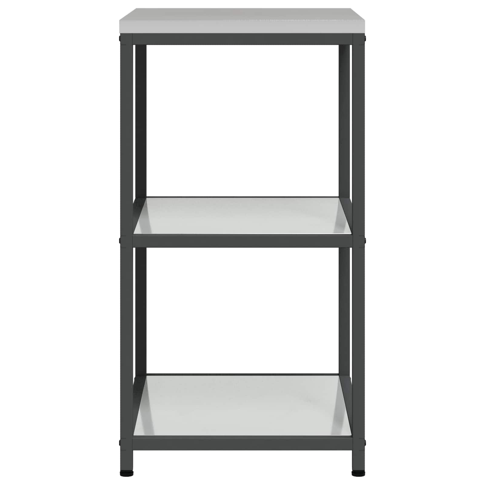 Küchenaufbewahrung HATTEM Silber 60 x 50 x 92 cm Stahl