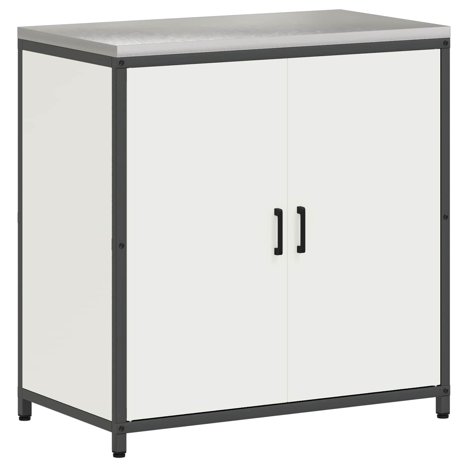 Küchenaufbewahrung HATTEM Weiß 90 x 50 x 92 cm Stahl
