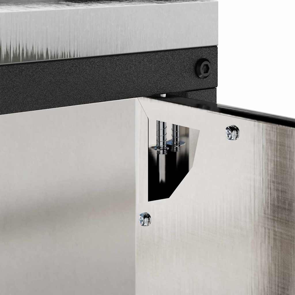 Küchenaufbewahrung HATTEM Silber 90 x 50 x 92 cm Stahl