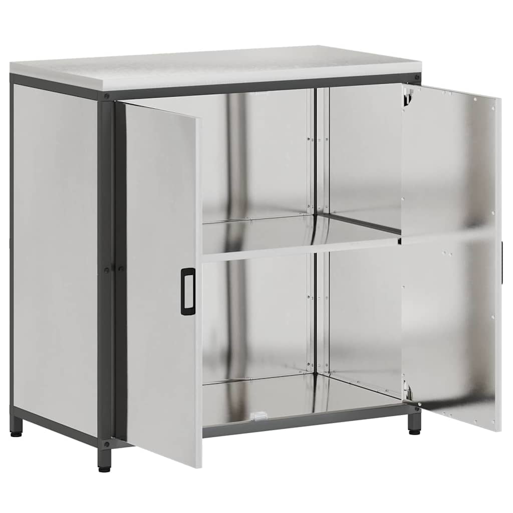 Küchenaufbewahrung HATTEM Silber 90 x 50 x 92 cm Stahl
