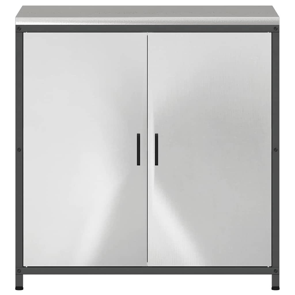 Küchenaufbewahrung HATTEM Silber 90 x 50 x 92 cm Stahl