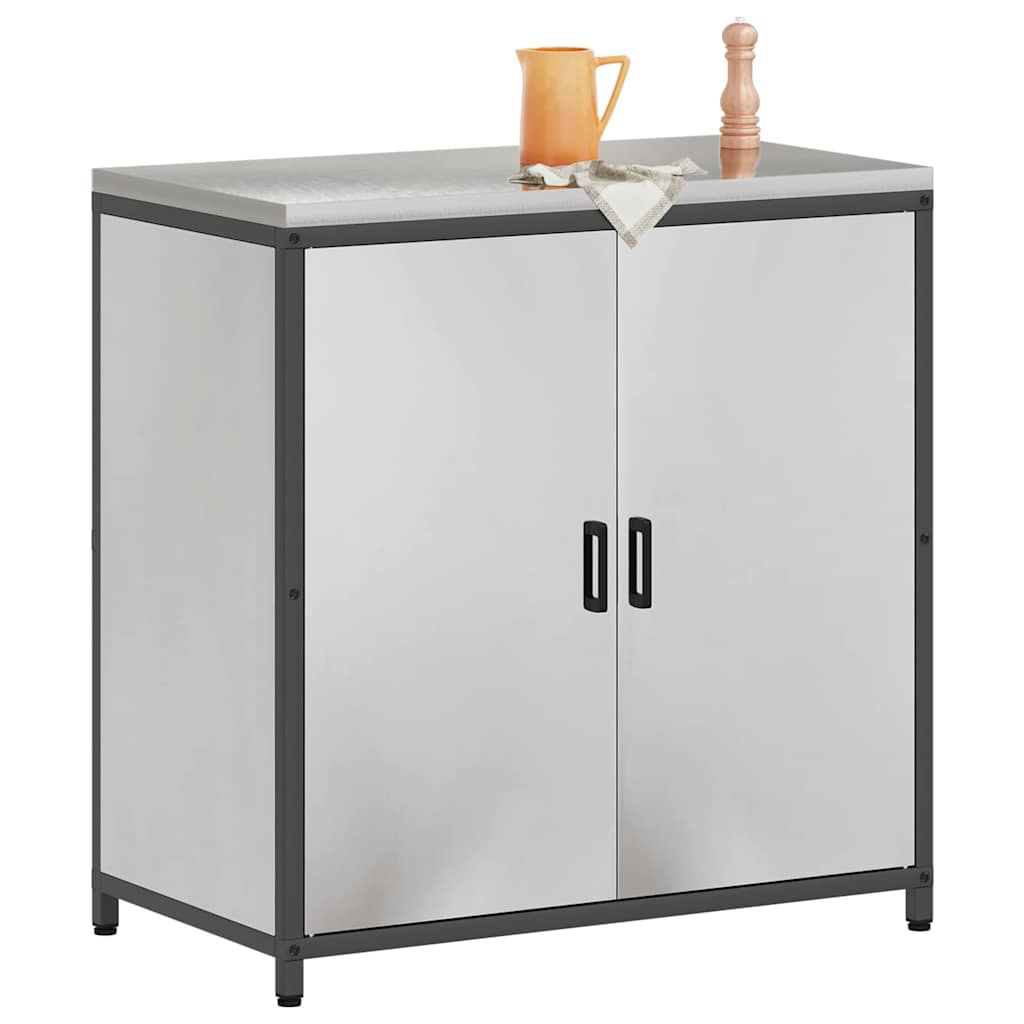 Küchenaufbewahrung HATTEM Silber 90 x 50 x 92 cm Stahl