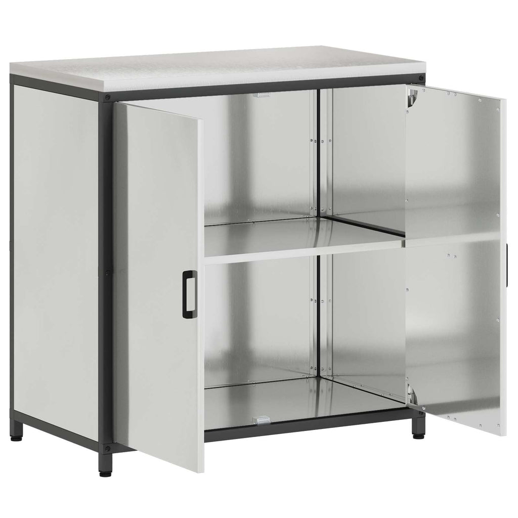 Küchenaufbewahrung HATTEM Silber 90 x 50 x 92 cm Stahl