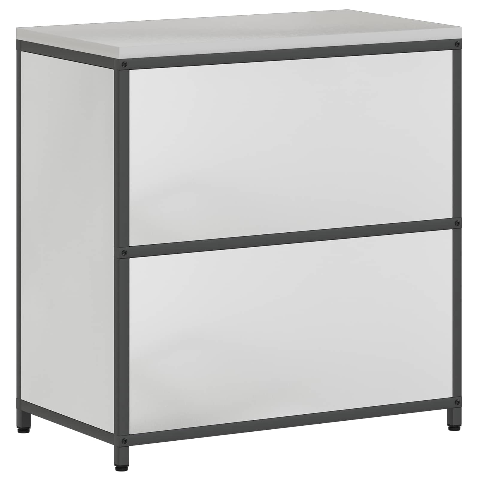 Küchenaufbewahrung HATTEM Silber 90 x 50 x 92 cm Stahl