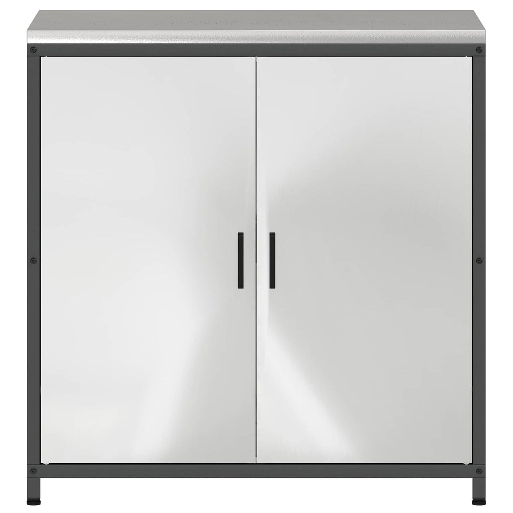 Küchenaufbewahrung HATTEM Silber 90 x 50 x 92 cm Stahl