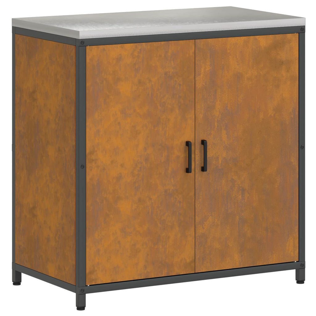 Küchenaufbewahrung HATTEM Rostig 90 x 50 x 92 cm Stahl