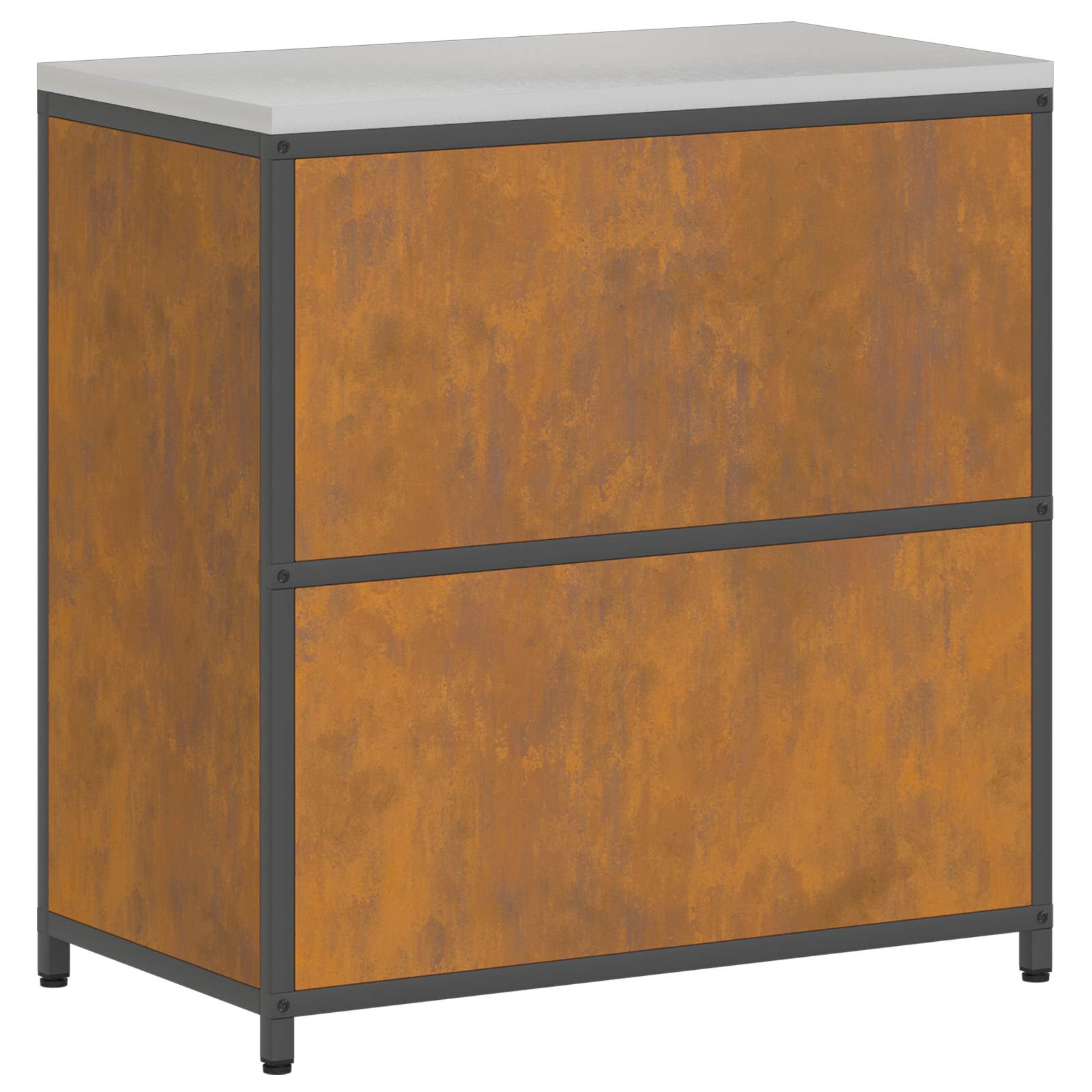 Küchenaufbewahrung HATTEM Rostig 90 x 50 x 92 cm Stahl