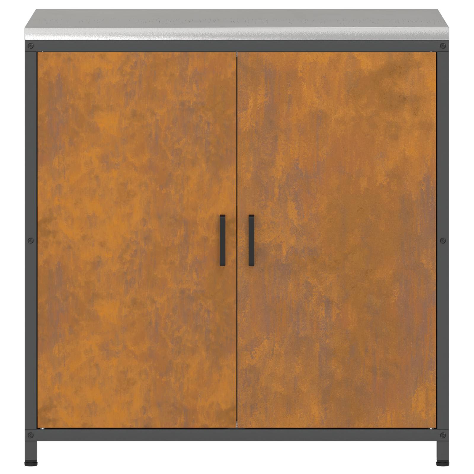 Küchenaufbewahrung HATTEM Rostig 90 x 50 x 92 cm Stahl