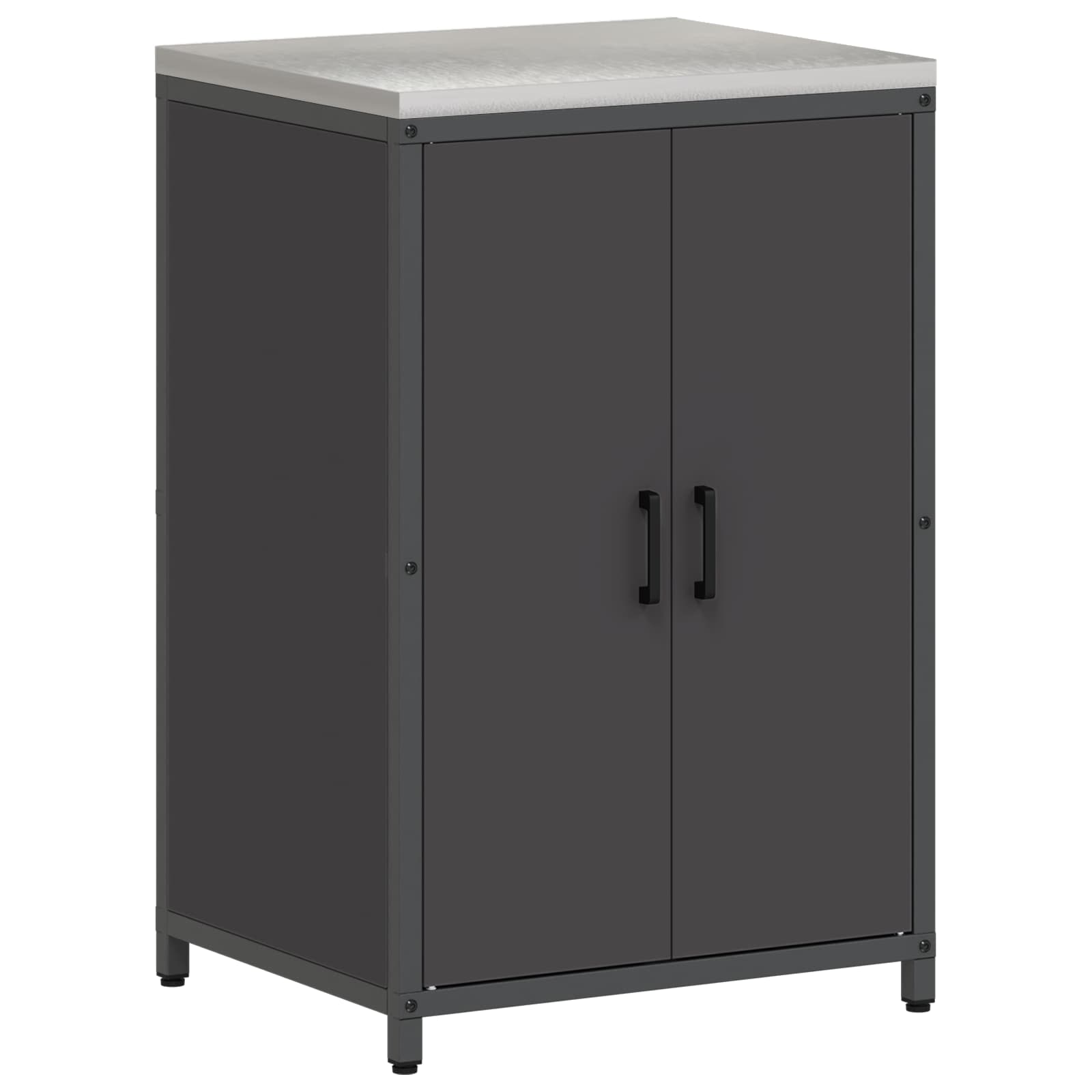Küchenaufbewahrung HATTEM Schwarz 60 x 50 x 92 cm Stahl